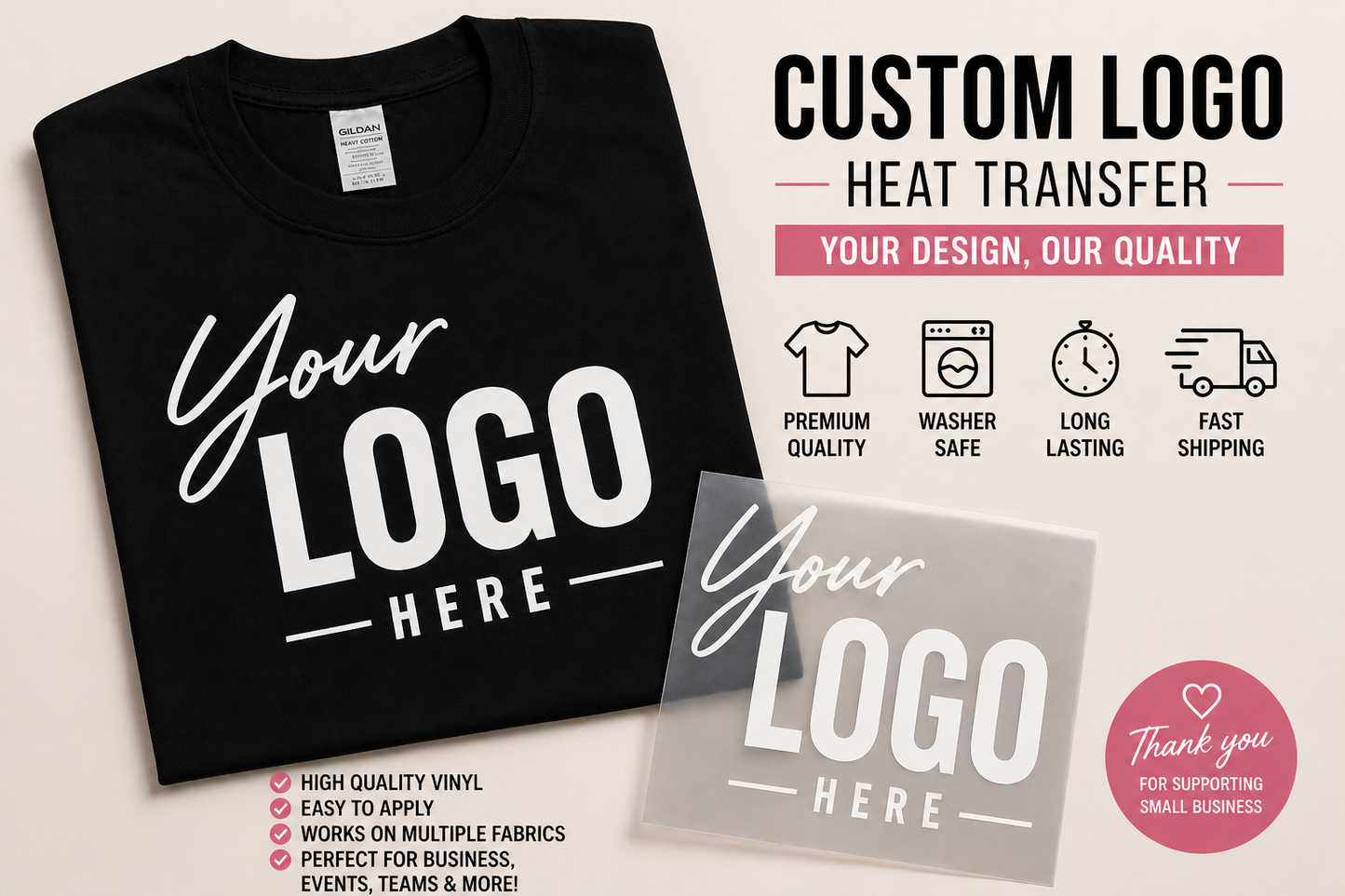 Heat Transfer Custom Logo